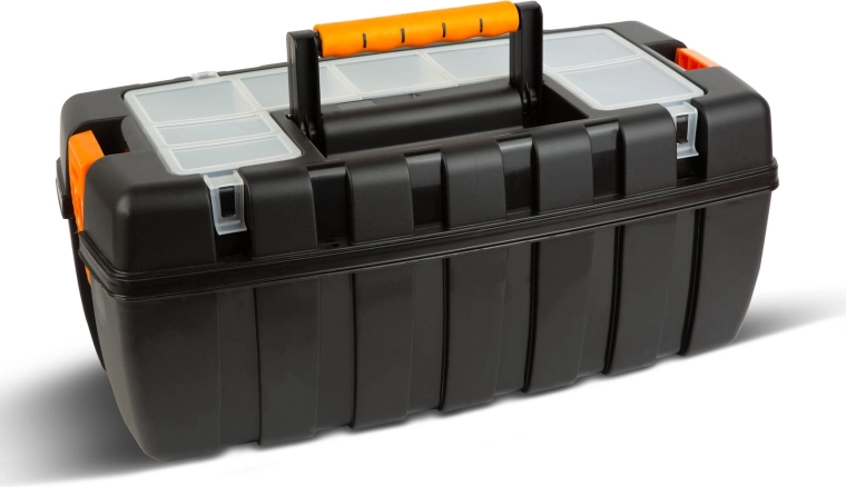 Maletín de plástico para herramientas con organizador 55 × 27 × 23 cm