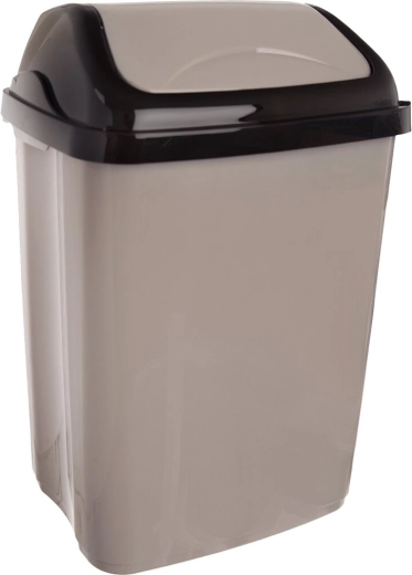 Papelera Vittario con tapa basculante 16 l color marrón café