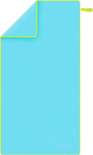 Toalla de microfibra de secado rápido NILS Camp azul‑verde