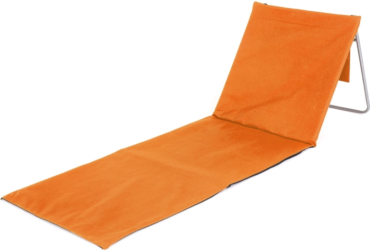 Esterilla de playa plegable con respaldo AUSTIN 160 × 54 cm, naranja