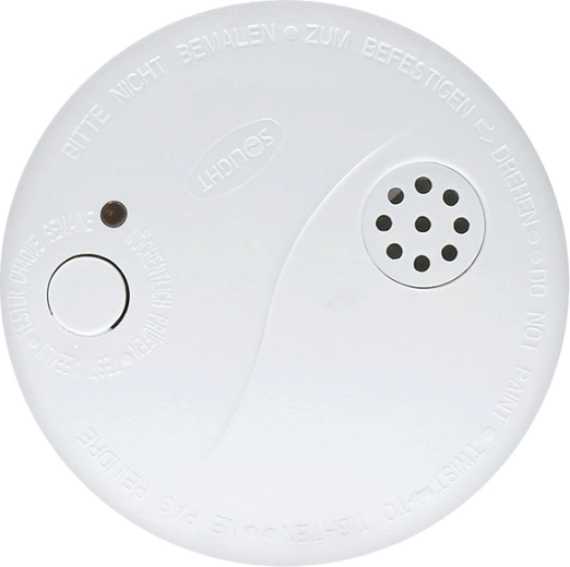 Solight detector de humo con alarma de 85 dB, blanco, con batería de 9 V - 1 unidad