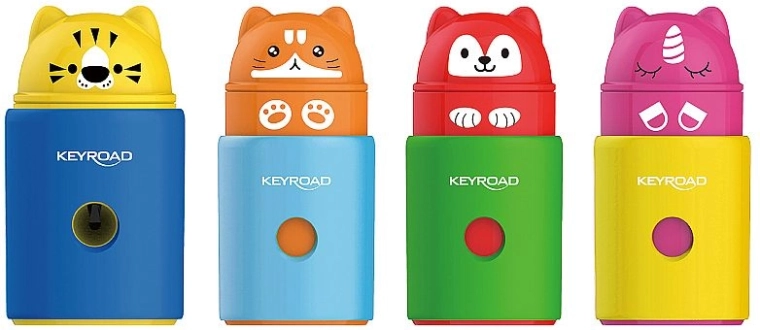 Sacapuntas con animalitos con depósito KEYROAD