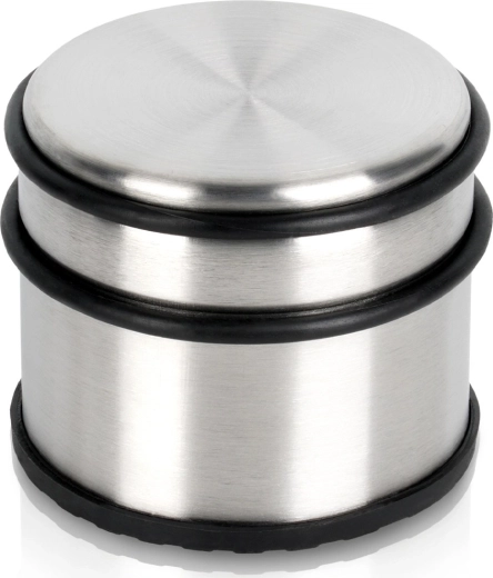 Tope de puerta de acero inoxidable, plateado 9,5 cm