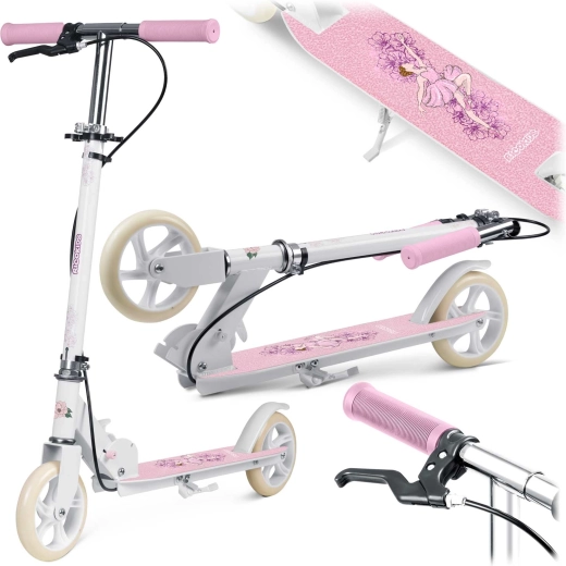 Patinete infantil plegable RICOKIDS Kodi bailarina, ruedas de 145 mm, freno de mano y de pie