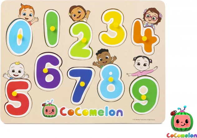 Encajable de madera con números CoComelon