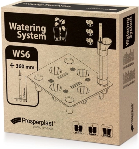 Sistema de autorriego Square 36 cm con indicador de nivel de agua