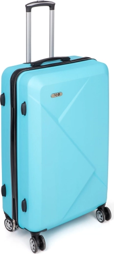 Maleta de viaje rígida 68 cm azul claro con ruedas 360° y cierre TSA con código