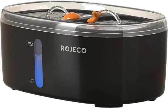 Fuente de agua para mascotas Rojeco 2,5 l – negra