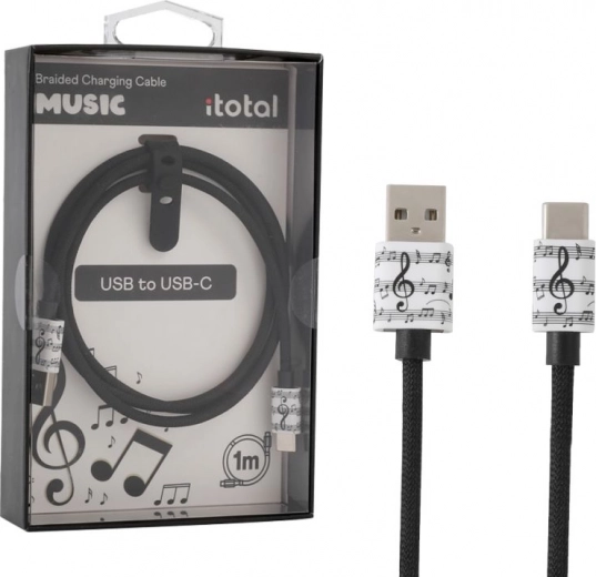 Cable de carga USB‑C con motivo musical