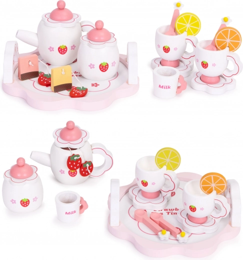 Juego de té de madera 14 piezas ECOTOYS