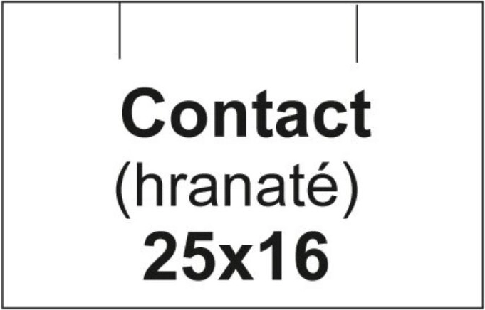 Etiquetas de precio cuadradas CONTACT, blancas 25 × 16 mm, 1125 uds.