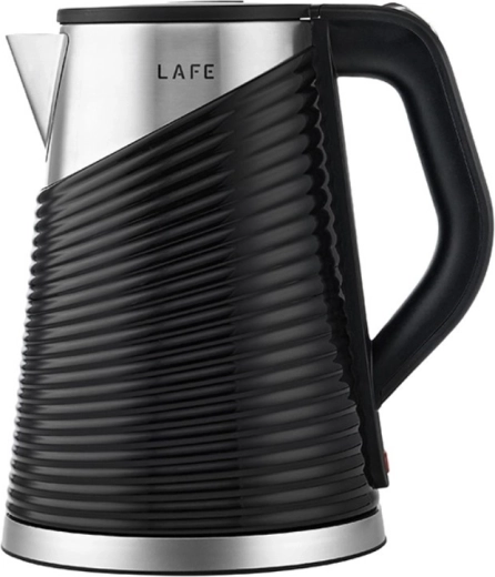 Hervidor eléctrico Lafe Elegant Black con doble pared y función cool touch