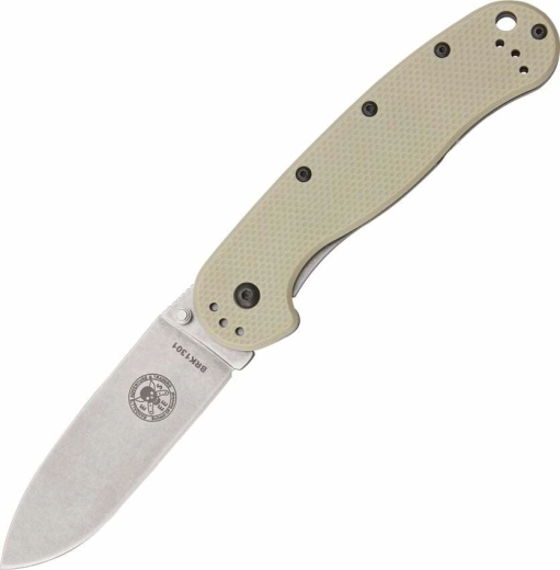 ESEE Avispa Desert Tan – navaja de bolsillo outdoor 8,9 cm, satinada, marrón, FRN