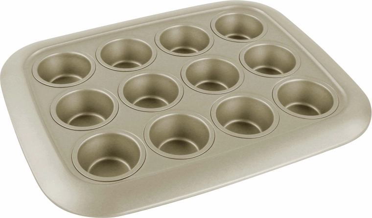 Kitchisimo molde para muffins 12 uds dorado 29 × 23 × 3 cm