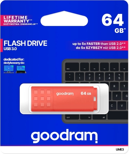 Memoria USB 64 GB GOODRAM UME3 naranja USB 3.0
