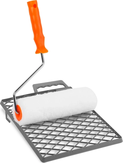 Rodillo de pintura con mango y rejilla de 240 mm