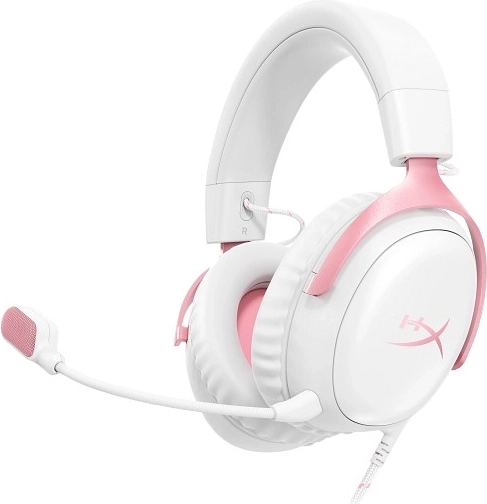 Auriculares gaming HyperX Cloud III blancos/rosas