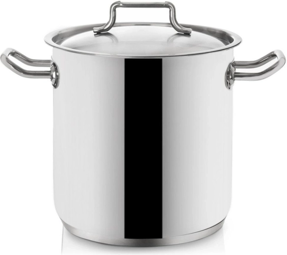 Olla de acero inoxidable con tapa 24 cm, 11 l