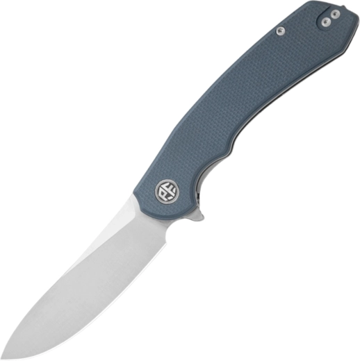 Petrified Fish Waterspout cuchillo de bolsillo 9 cm, satinado, G10 azul