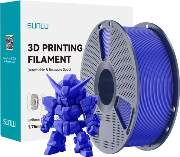Filamento Sunlu PLA+ 2.0 pro impresión 3D 1,75 mm – klein blue (azul)