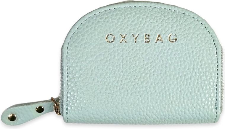 Cartera de cuero para mujer menta