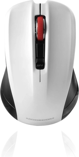 Ratón óptico inalámbrico MODECOM MC-WM9.1, negro‑blanco