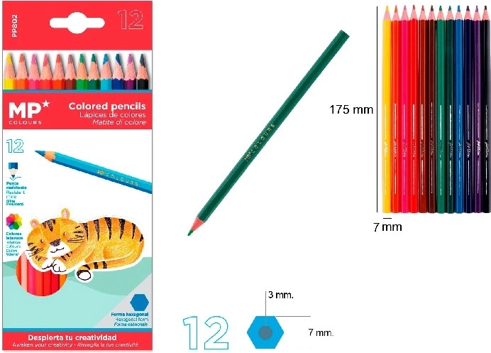 Lápices de colores MP 12 uds