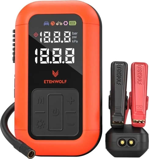 Compresor de coche ETENWOLF X6 Pro Max con batería de 12 000 mAh