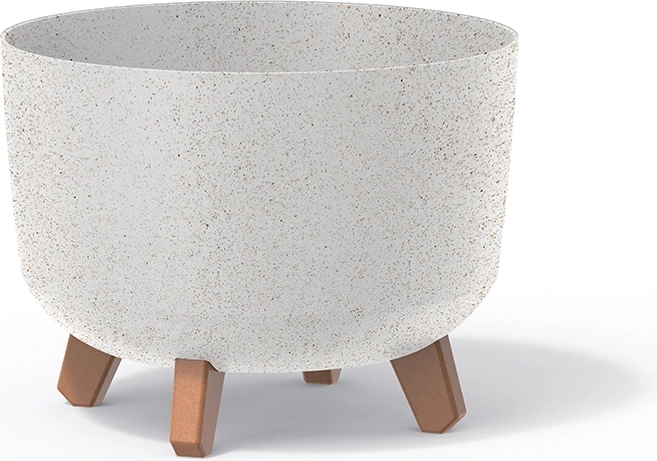Maceta con patas Gracia ECO Wood 20 cm – blanca