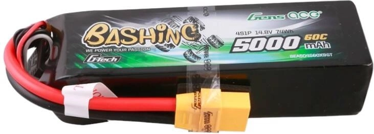 Batería LiPo Gens Ace G‑Tech 5000 mAh 14,8 V 4S 60C con conector XT90 – Serie Bashing