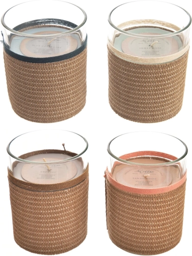 Vela aromática en vaso de vidrio Sea 250 g (mix de 4 variantes)