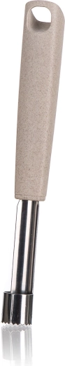 Descorazonador tubular Natural de acero inoxidable con mango de plástico