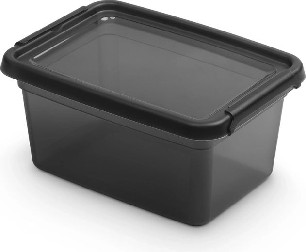 Basestore recipiente con tapa y clips 1,5 l coal