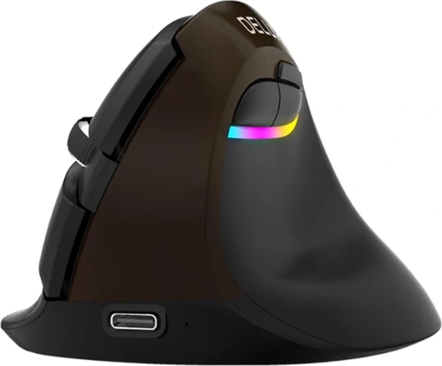 Ratón vertical ergonómico Delux M618 Mini Jet (Bluetooth/2,4 GHz, USB‑C)