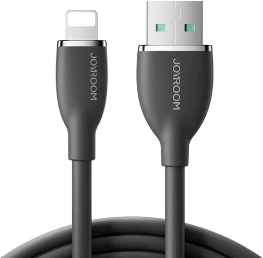 Joyroom cable de colores USB-A a Lightning 1,2 m (negro)