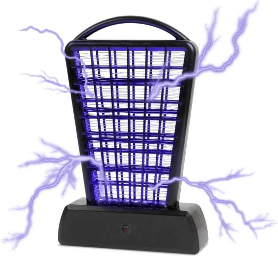 Lámpara UV antimosquitos de sobremesa con alimentación USB y por batería, negra