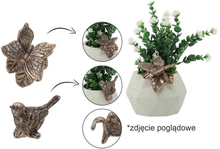 Decoración de jardín para maceta – pájaro o mariposa