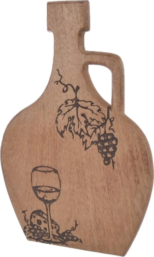 Tabla de cortar de madera de mango en tono vino 40 × 26 cm