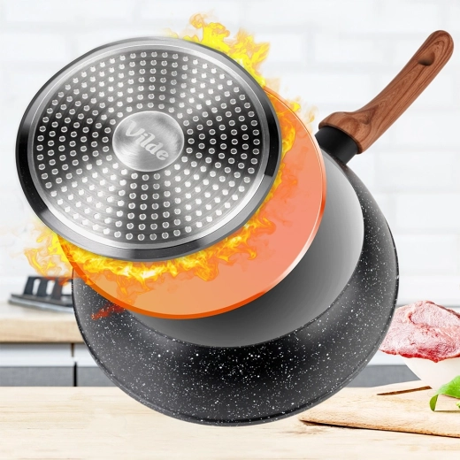 Superficie de granito antiadherente para cocinar con mínima cantidad de grasa