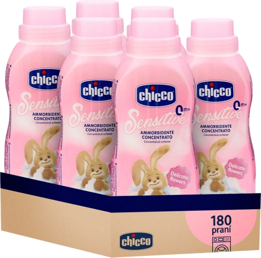 Suavizante concentrado Chicco Baby Sensitive Abrazo floral 750 ml - 6 unidades