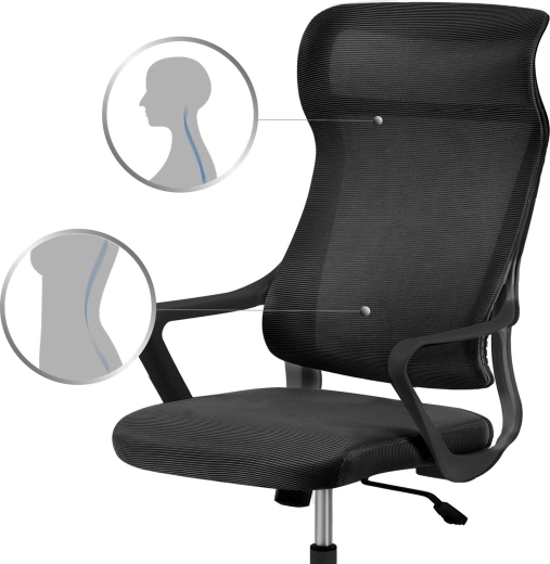 Respaldo transpirable con soporte lumbar