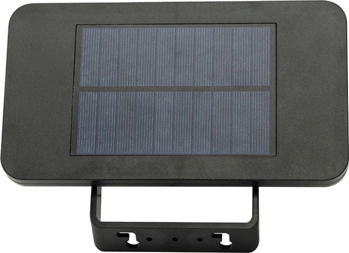 Alimentación solar y panel inclinable