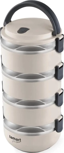 Fiambrera térmica Lamart de cuatro niveles, 2,4 l