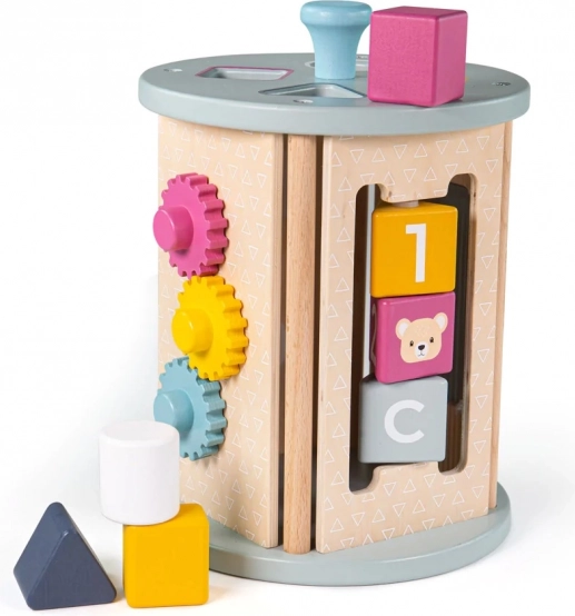 Cilindro de actividades motrices BIGJIGS TOYS de madera FSC