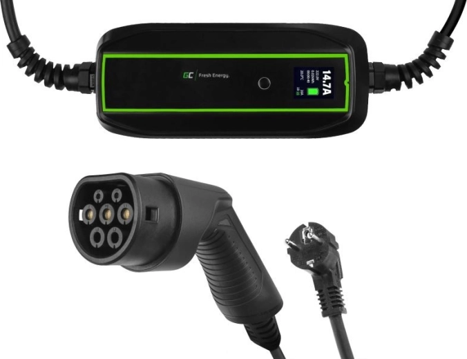 Cargador móvil Green Cell para vehículos eléctricos 3,6 kW Schuko – Type 2