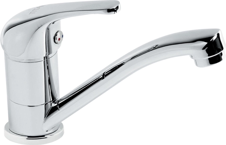 Grifo de fregadero de pared TITANIA IRIS, caño 150 mm, cromado