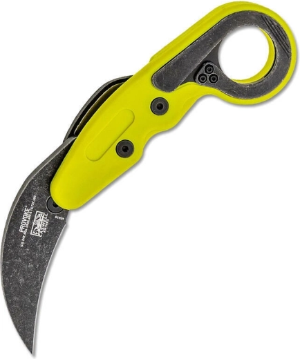 CRKT Provoke Zap karambit de bolsillo con apertura cinemática, verde