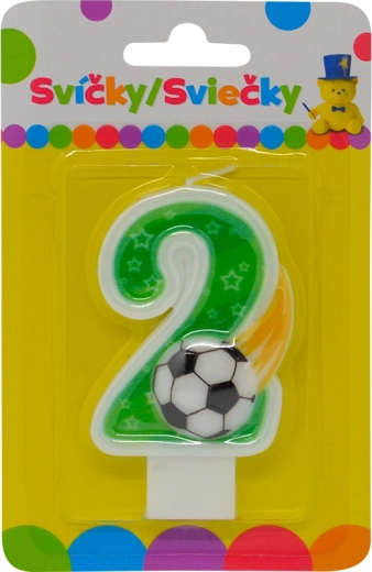 Vela de cumpleaños luna con número 2