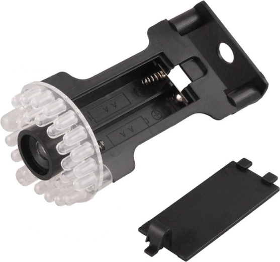 LED rojo parpadeante alimentado por pilas
