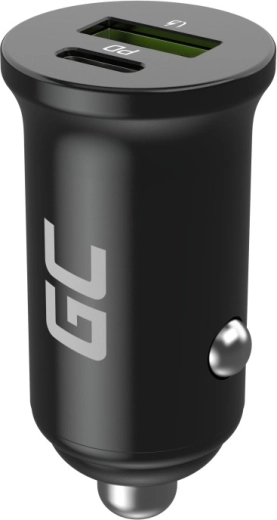 Cargador de coche GREEN CELL PowerRide Nano38 38 W, USB‑C + USB‑A con Power Delivery 3.0 y Ultra Charge
